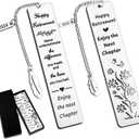 Retirement Gift for Woman Men Happy Retirement Bookmark Set Bulk Metal Book Marker Tassels for Book Lovers Coworker Reader Teachers Employee Friends Adults Going Away Appreciation Gifts 2024
