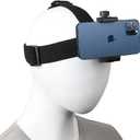 Head-Mounted Mobile Phone Holder,First-Person View Video Outdoor Live Shooting Bracket with Phone Clip(4"-7") for iPhone Samsung Smartphones and GoPro Insta360 Sony DJI Action Camera Head Mount Strap