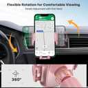 Miracase Phone Holders for Your Car with Metal Hook Clip, Cell Phone Mounts Air Vent Cell Phone Stand Car Mount, Universal Automobile Cradle Fit for iPhone Android and All Smartphones (Pink)