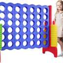 Peekabu Giant 4-in-A-Row Connect Game Outdoor, 3.5FT Jumbo 4-to-Score Yard Game for Kids & Adults, 42 Rings & Quick-Release Slider