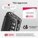 3 x Puroma 2 Pack TSA Approved Luggage Locks, 4 Digit Combination Travel Cable Locks Resettable Code Lock with Zinc Alloy Body for Suitcase, Toolbox, Backpack, Bag, Gym Locker (Black)