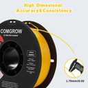 Comgrow PETG 3D Printer Filament 1.75mm, High Precision and Tough 3D Printer Filament 1kg (2.2LBS), Dimensional Accuracy +/- 0.02 mm, Fit Most 3D Printers Yellow
