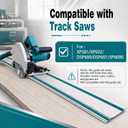 194368-5 110in Track Saw Guide Rail for Makita. Track Saw | 55"x2 Rail tracks with Connectors, Pre-Installed Splinter Guard & Anti-Slip Strips for Clean, Stable Cutting