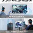 USB Bluetooth 5.2 Transmitter for TV, Wireless Audio Adapter for Airpods or Wireless Headphones Dual Pairs, Low Latency, Bluetooth 3.5mm Aux Transmitter for Flight, TV, PC, Gym, Gaming