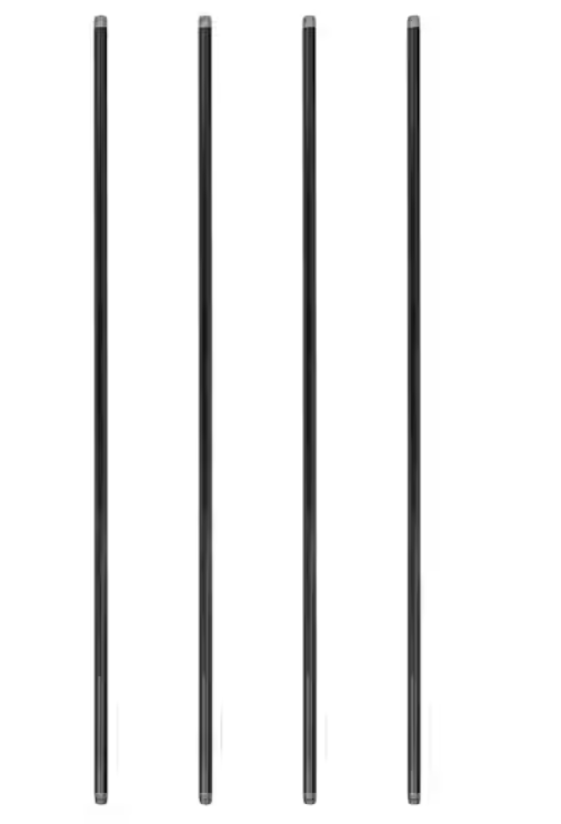 Black Iron Pipes,Industrial Punk DIY,Black,1/2"x 48",4Pack
Rust-Resistant,Pre-painted,Dual Coating,Can be used to build handrails, shelves, tissue racks, tables, chairs,etc