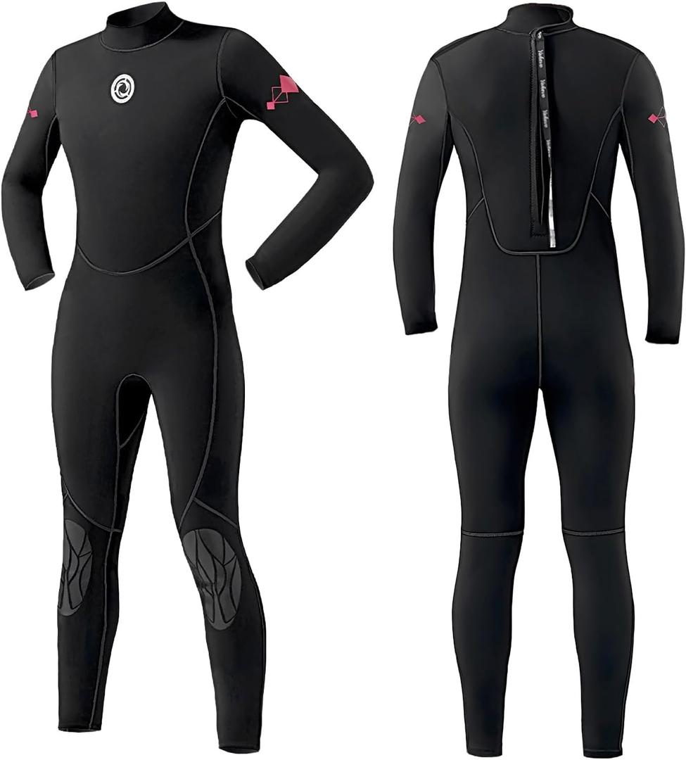 Men's Wetsuits 3mm Full Body Neoprene Wetsuit for Men - Cold Water Wetsuit for Surfing, Diving, Snorkeling, Swimming, Kayaking & Water Sports (M, Chest: 39''-41'')