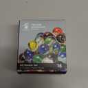 Yellow Mountain Imports 60 Pieces Translucent Chinese Checkers Glass Marbles with Petal Design - 16 Millimeters