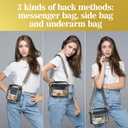 Clear Bag for Stadium Events, Clear Crossbody Bag Stadium Approved Fanny Pack Concert Purses for Women Men (Black-4)