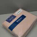 Bedsure 100% Washed Cotton Duvet Cover King Size - Petal Pink Minimalist Cotton Duvet Cover Linen Like for All Seasons - GentleSoft Plain Simple Bedding (Petal Pink, King, 104"x90")