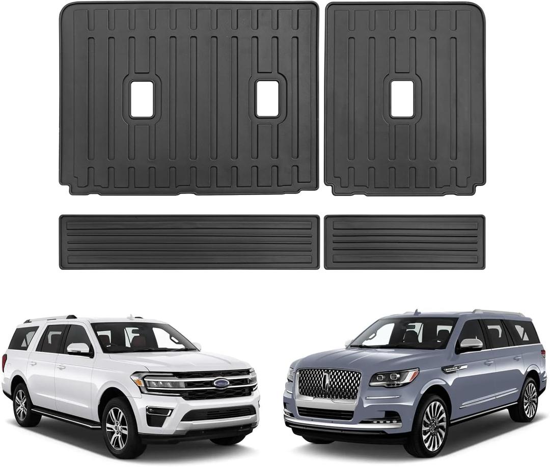 for 2018-2024 2025 Ford Expedition/Max/Lincoln Navigator/L 3rd Rear Seat Backrest Mat TPE Rubber Protection Mat Accessories (Backrest Mat)