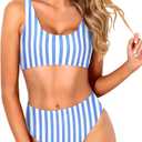 Women's Swimsuit Blue/White, Medium