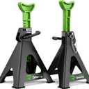 Jack Stands, 6 Ton (13,000 lbs) Capacity Heavy Duty, Double Locking Pin Safety, 14.2-23 Inch Adjustable Height Car Jack Stands for SUV, Truck, Van, Jeep, UTV/ATV - Pair (Green-Black)