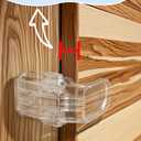 6-Pack Baby Proofing Lock For Drawer, Maveek Child Proof Locks For Corner Drawer Thinner Door Cabinet Kitchen Cupboard Dresser Fridge, Childproof Furniture Latch For 0-12 Month Infant (6 Clear)