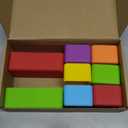 IELEK Silicone Lunch Box Dividers Reusable Non-Toxic, BPA Free, Dishwasher Safe Bento Box Accessories Lunch Box Dividers (Rectangle(Red+Green+Orange)+Square(Blue+Green+Purple+Yellow+Red+Orange))