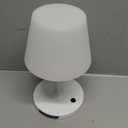 Outdoor Battery Operated Table Lamp Waterproof, 4000mAh Cordless Table Lamp Rechargeable, Touch Dimmable Desk Lamp, LED Night Light for Patio Camping Restaurant Home, H9.6in, White