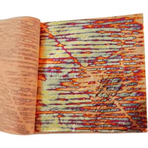 25 Sheet 14 * 14cm Variegated Gold Leaf Sheet Gold Foils Copper Sheets with Unique Designed Pattern (Copper Sunset)