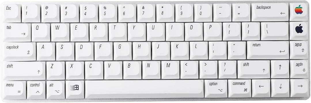 YMDK 127 Ultra-Slim Mac Style Mx Low Profile Dye Sub PBT Keycaps for Mx 61 64 68 75 84 87 96 108 Layout Mechanical Keyboard