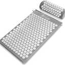 ProsourceFit Acupressure Mat and Pillow Set for Back/Neck Pain Relief and Muscle Relaxation, Grey