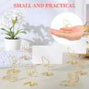 SiliFine 24 Pcs Gold Butterfly Table Number Holders, Place Card Holders for Table Butterfly Photo Holder Decoration for Wedding Reception, Cafe, Centerpieces, Party, Restaurant, Birthday (2 Inch)