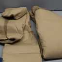 FH Group Car Seat Covers PU Leather Automotive Seat Covers Front Set, Tan Seat Covers Pair Set with Gift Universal Fit Interior Accessories for Cars Trucks and SUVs