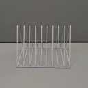 Sooyee 9 Slot White Magazine Holder,Desktop File Sorter Organizer Triangle Bookshelf Decor Home Office