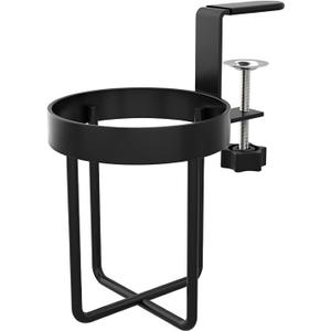 Desk Cup Holder Clamp - Adjustable Anti-Spill Cup Holder for Table/Desk, 360 Rotatable with Strong Grip, Fits Mugs, Tumblers & Bottles (9.5cm/3.7in, Holds 5kg/11lbs)