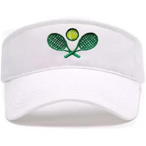 Embroidered Adjustable Pickleball Visor, Pickleball Sports Hat for Men Women,Gifts for Pickleball Lovers (White)