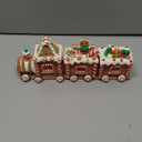 Christmas Gingerbread Decorations - 10" Gingerbread Decor Train Figurines Xmas Decor Gift - Christmas Party Home Decor Holiday Home Decor for Table, Mantel, Shelves
