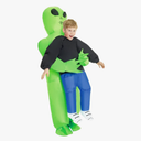 Morph Kids Inflatable Alien Costume, Blow Up Alien Outfit for Children, Halloween Costumes for Kids, One Size