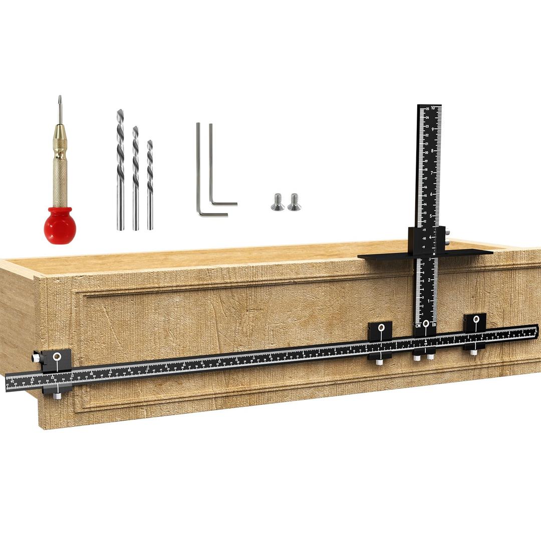 Extended Cabinet Hardware Jig Kit, 32-inch & 16-inch Detachable MAX