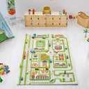 IVI 3D Play Rugs, Traffic Green, 39 x 59 inches, 3'3" x 4'11"