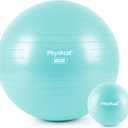 PhysKcal Yoga Ball for Exercise, Pilates Set, 4 Sizes Fitness Ball for Workout, Birthing, Pregnancy, Physical Therapy- Pump Included (M (22-25''/58-65cm), Sky Blue)