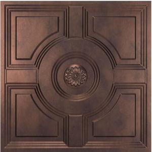 WOWSTAR 12-Pack 24"x24" Drop Ceiling Tiles, Waterproof Ceiling Panels, Only Fit into the Grid, Antique Copper