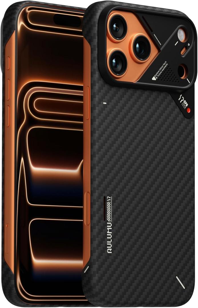 Aulumu A17 Aramid Fiber iPhone 17 Pro Max Case | 1500D Ultra Slim Woven | CoolHyper Real Cooling | Compatible with MagSafe