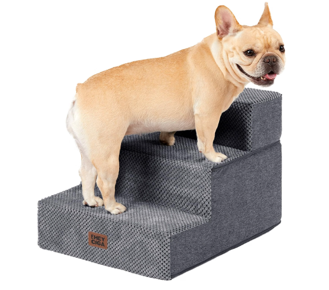 EHEYCIGA Dog Stairs for Small Dogs 13.5" H, 3-Step Dog Steps for Cats, Grey
Pet Steps for Couch Sofa and Chair, Non-Slip Balanced Pet Ramp Indoor