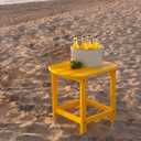 POLYWOOD SBT18GY South Beach Outdoor Side Table, Slate Grey (19"D x 15"W x 18"H)