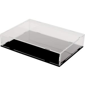 Evron Display Case for Collectibles Assemble Clear Acrylic Box Alternative Glass Case for Display Action Figures Home Storage & Organizing Toys (10.5x7.5x2 inch; 26x19x5 cm)