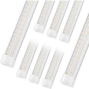 Led Shop Lights,4FT LED Light 50W 6500K 7000LM Led Daylight,Garage Light Linkable Clear Cover Integrated V-Shape for Garage Warehouse Workbench Workshop (Count of 4)