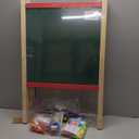 Easel for Kids, Art Easel for Kids Ages 4-8 Adjustable Double-Sided Wooden Toddler Painting Easel with Paper Roll Magnetic Whiteboard & Chalkboard Drawing Board 2-4 3-5 Boy Girl Gifts 3 4 5 Year Old