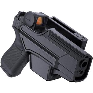 OWB Holster Compatible with Glock 19 19X 44 45 (Gen 1-5), Glock 23/32 (Gen 3-4), Tactical Outside Waistband Paddle Open Carry Belt Custom-Molded Gun Holster, Right-Handed