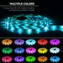 Merkury Innovations FlexGlo Flexible Multi-Colored LED Light Strip | USB Powered LED Light Strip | RGBW LED Party Lights with Adhesive Backing and Remote Control | 16 LED Colors | 4 Effect Modes |6 Ft