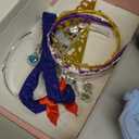 Princess Dress Up Clothes for Little Girl Role Play Costume Gift Set Princess Dress Up Toys for Toddler Girls (Purple)