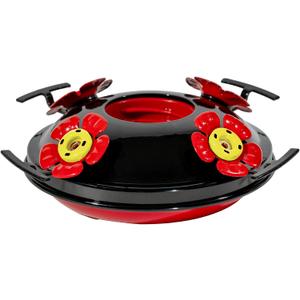 Upgraded Replacement Metal Base, Fits LaElvish Garden Hummingbird Feeders ONLY (Black - Yellow)