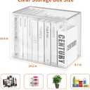 Clear Acrylic Display Case with Magnetic Lid-Dustproof Plastic Book Storage Box,Clear Box,Purse Storage Organizer,Action Figure Display Case,Acrylic Sneaker Shoe Box(1 Pack)