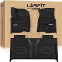 LASFIT Floor Mats 2019-2026 for Chevy Silverado/GMC Sierra 1500, 2020-2026 2500 HD/3500 HD, Crew Cab Only(Fit with Rear Under-Seat Storage, But Not Fit 2nd Row Plastic Storage) All Weather TPE Mats