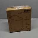 Small Bathroom Trash Can with Lid Soft Close, 5L / 1.3 Gallon Slim Garbage Can with Removable Inner Bucket, Step Stainless Steel Trash Bin for Office, Bathrooms, Bedroom, Living Room (White)