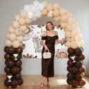 A Baby Is Brewing Coffee Party Decorations A Baby is Brewing Baby Shower Backdrop Brown Balloons for Gender Reveal Party, Brown