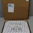 puthiac 16x16 Solid Oak Wood Picture Frame, Fits 12x12 with Mat or 16x16 Without Mat, Wall Display Only, Plexi Front, 1 Pack, Walnut