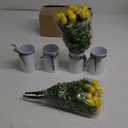 4 Pack Lemon Mason Jar Table Centerpiece, Artificial Lemon Home Centerpieces Fake Lemon Daisy Plants with Faux Leaves for Summer Wedding Farmhouse Office Kitchen Bathroom Dining Table Centerpiece