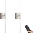 KARTOOSH Battery Operated Wall Sconces with Remote Control, Dimmable Wall Sconces Set of Two, 350Rotate, 3000K LED Nickel Wireless Wall Light for Living Room, Hallway, Bedroom, 32.2 Inch (2 Pack)